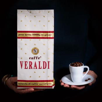 Caffè - Miscela Arabici in grani o macinato - 1 Kg Veraldi - 1